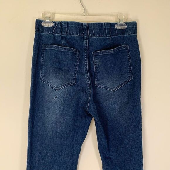 Newbury Kustom Jeans Women’s Medium Blue Medium Wash Pull On Distressed - Picture 6 of 12